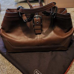 Coach Hampton Legacy Shoulder Bag (Brown leather)